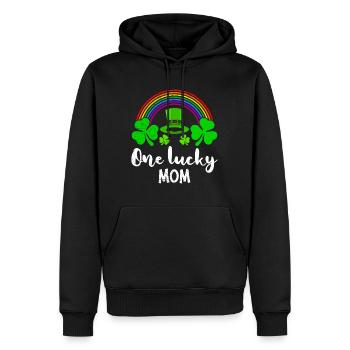 One Lucky Mom St Patrick’s Day Mama - Männer Premium Bio Hoodie - Schwarz - Vorne - Nico (187cm)