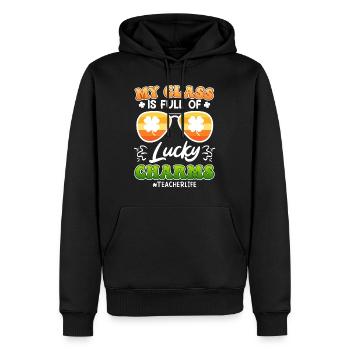 Classe pleine de professeurs de Lucky Charms disant - Sweat à capuche Premium bio Homme - noir - Devant - Nico (187cm)