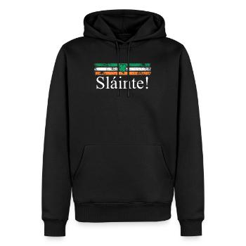 Slainte Ireland Toast - Sweat à capuche Premium bio Homme - noir - Devant - Nico (187cm)