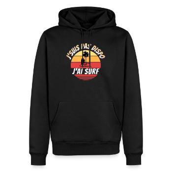 Surf Idée Cadeau Pour Surfeur Citation Humour - Sweat à capuche Premium bio Homme - noir - Devant - Nico (187cm)