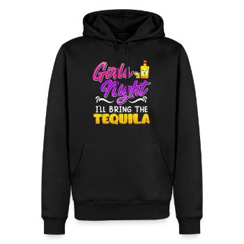 Girls Night Ich bringe den Tequila Spring Break - Männer Premium Bio Hoodie - Schwarz - Vorne - Nico (187cm)
