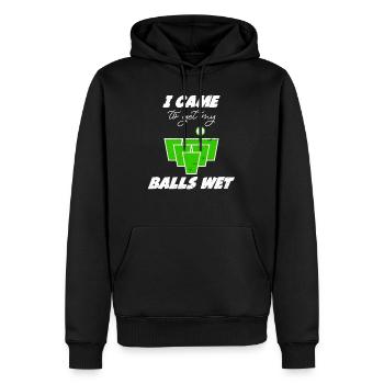 Beer Pong Bälle est venu me mouiller les couilles Bier Pong - Sweat à capuche Premium bio Homme - noir - Devant - Nico (187cm)
