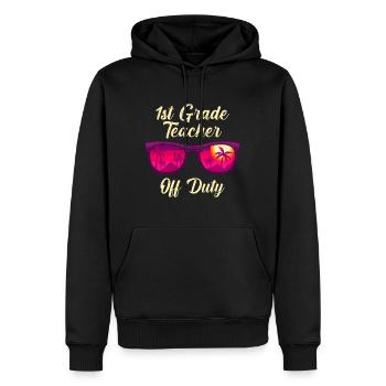 First Class Class Class Teacher off duty Holiday Teacher - Men’s Premium Organic Hoodie - black - Front - Nico (187cm)
