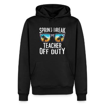 Enseignant de la semaine de relâche Enseignant en congé scolaire - Sweat à capuche Premium bio Homme - noir - Devant - Nico (187cm)