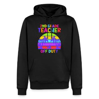 Second Class Class Class Teachers on Vacation Teachers - Men’s Premium Organic Hoodie - black - Front - Nico (187cm)