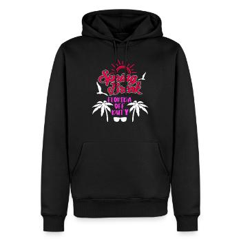 Spring Break Florida off duty Holiday Spring Break - Men’s Premium Organic Hoodie - black - Front - Nico (187cm)