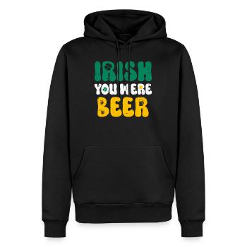 Irish you were Beer St Patrick’s Day - Männer Premium Bio Hoodie - Schwarz - Vorne - Nico (187cm)