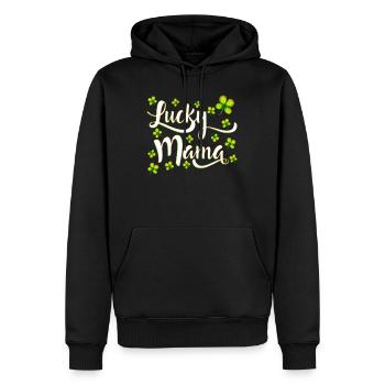 Lucky Mama St. Patrick’s Day - Männer Premium Bio Hoodie - Schwarz - Vorne - Nico (187cm)