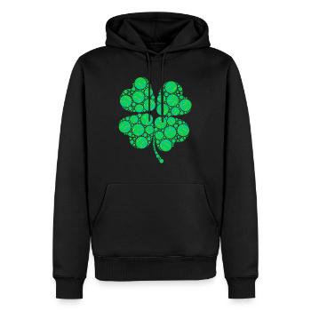 Joueur de baseball Clover Lucky Charm Joueur de baseball - Sweat à capuche Premium bio Homme - noir - Devant - Nico (187cm)