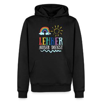 Enseignant en congé Professeur de vacances scolaires - Sweat à capuche Premium bio Homme - noir - Devant - Nico (187cm)