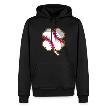 Joueur de baseball Clover Lucky Charm - Sweat à capuche Premium bio Homme - noir - Devant - Nico (187cm)