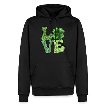 Les Irlandais adorent la Saint-Patrick - Sweat à capuche Premium bio Homme - noir - Devant - Nico (187cm)