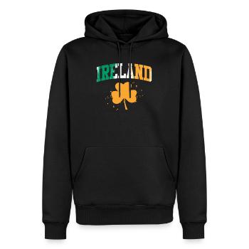 Irland Kleeblatt irischer St. Patrick’s Day - Männer Premium Bio Hoodie - Schwarz - Vorne - Nico (187cm)