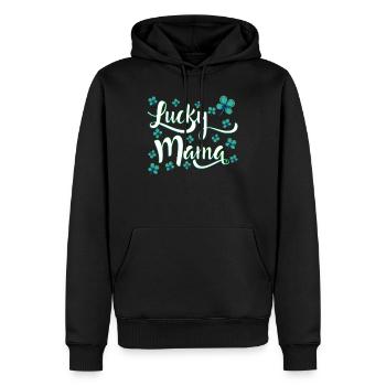 Lucky Mama St. Patrick’s Day - Männer Premium Bio Hoodie - Schwarz - Vorne - Nico (187cm)