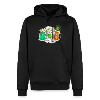 Irlande Bière Fête irlandaise de la Saint-Patrick - Sweat à capuche Premium bio Homme - noir - Devant - Nico (187cm)
