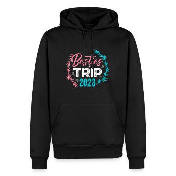 Besties Trip 2023 Vacances d’été Spring Break - Sweat à capuche Premium bio Homme - noir - Devant - Nico (187cm)