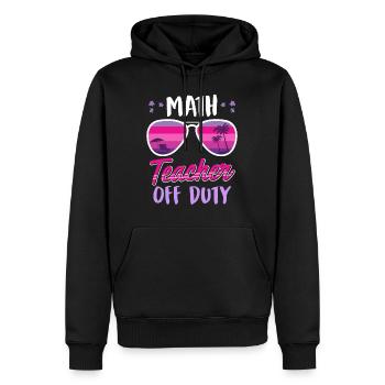 Mathelehrer off duty auf Ferien Mathe Lehrer - Männer Premium Bio Hoodie - Schwarz - Vorne - Nico (187cm)