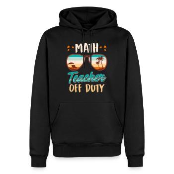 Professeurs de mathématiques en congé pendant les vacances Professeurs de mathématiques - Sweat à capuche Premium bio Homme - noir - Devant - Nico (187cm)