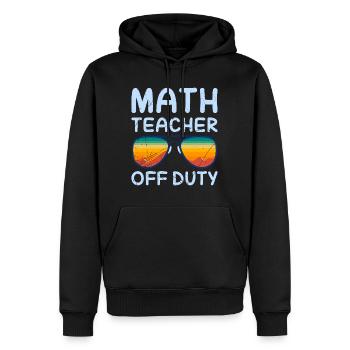 Mathelehrer Teacher off duty Mathematik Lehrer - Männer Premium Bio Hoodie - Schwarz - Vorne - Nico (187cm)