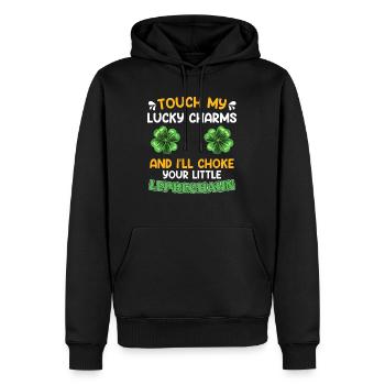 Lustiger St. Patrick’s Day Spruch Lucky Charms - Männer Premium Bio Hoodie - Schwarz - Vorne - Nico (187cm)