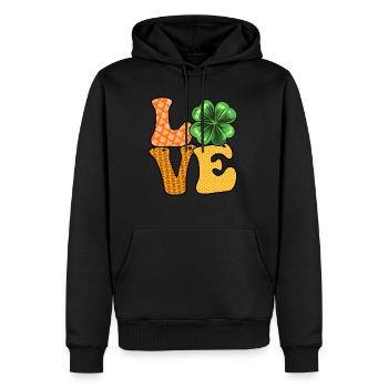 Les Irlandais adorent la Saint-Patrick - Sweat à capuche Premium bio Homme - noir - Devant - Nico (187cm)