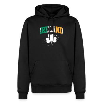 Irland Kleeblatt irischer St. Patrick’s Day - Männer Premium Bio Hoodie - Schwarz - Vorne - Nico (187cm)