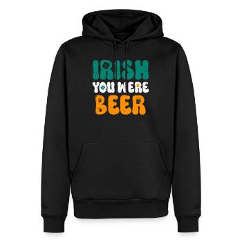 Irish you were Beer St Patrick’s Day - Männer Premium Bio Hoodie - Schwarz - Vorne - Nico (187cm)