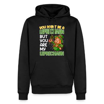 Tu es mon lutin le jour de la Saint-Patrick - Sweat à capuche Premium bio Homme - noir - Devant - Nico (187cm)