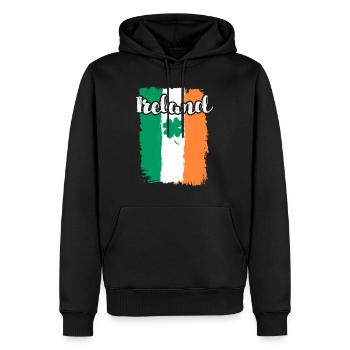 Irland Kleeblatt St. Patrick’s Day - Männer Premium Bio Hoodie - Schwarz - Vorne - Nico (187cm)