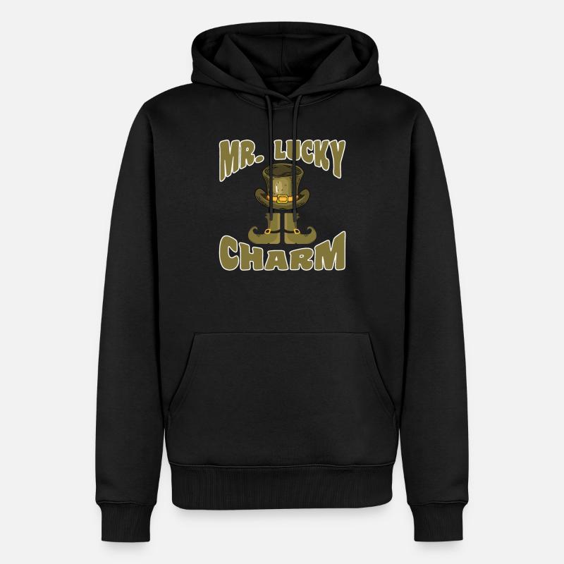 Mr Lucky Charm Glücksbringer Saint-Patrick - Sweat à capuche Premium bio Homme - noir