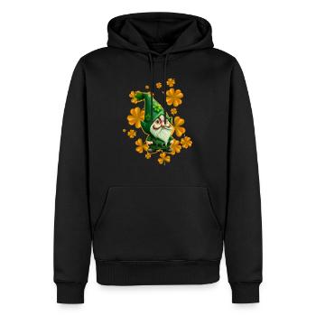 Leprechaun St. Patrick’s Day Goblin Clover - Sweat à capuche Premium bio Homme - noir - Devant - Nico (187cm)