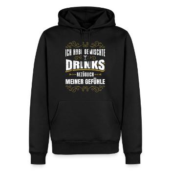 Gemischte Drinks bezüglich meiner Gefühle Party - Männer Premium Bio Hoodie - Schwarz - Vorne - Nico (187cm)