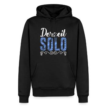 Derzeit Single Ich bin Single Party - Männer Premium Bio Hoodie - Schwarz - Vorne - Nico (187cm)
