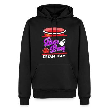 Beer Pong Dream Team Party Jeu à boire Beer Pong - Sweat à capuche Premium bio Homme - noir - Devant - Nico (187cm)