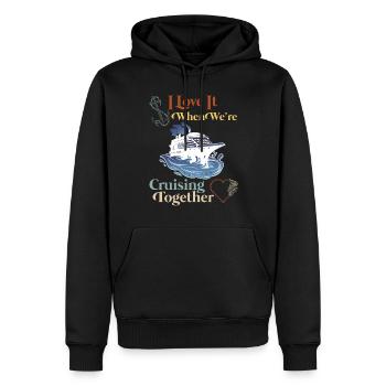 Croisière ensemble Vacances de printemps - Sweat à capuche Premium bio Homme - noir - Devant - Nico (187cm)