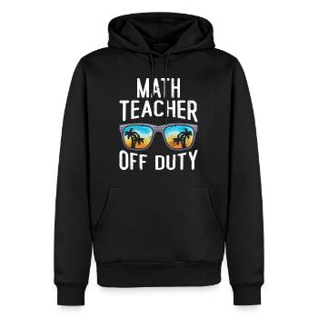 Mathelehrer Teacher off duty Mathematik Lehrer - Männer Premium Bio Hoodie - Schwarz - Vorne - Nico (187cm)