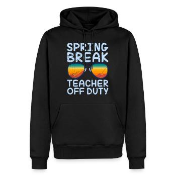 Enseignant de la semaine de relâche Enseignant en congé scolaire - Sweat à capuche Premium bio Homme - noir - Devant - Nico (187cm)