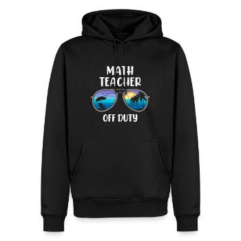 Mathelehrer Teacher off duty Mathematik Lehrer - Männer Premium Bio Hoodie - Schwarz - Vorne - Nico (187cm)