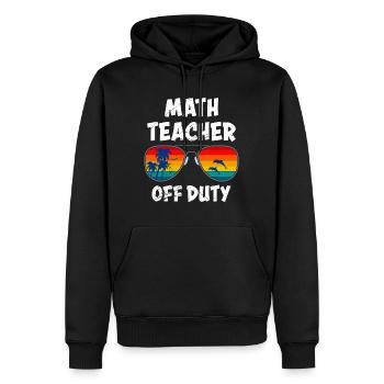 Mathelehrer Teacher off duty Mathematik Lehrer - Männer Premium Bio Hoodie - Schwarz - Vorne - Nico (187cm)