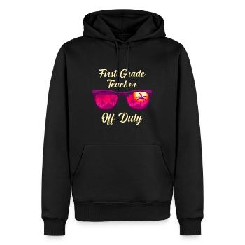 First Class Class Class Teacher off duty Holiday Teacher - Men’s Premium Organic Hoodie - black - Front - Nico (187cm)