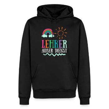 Teacher off duty Lehrerin Schule Ferien Lehrer - Männer Premium Bio Hoodie - Schwarz - Vorne - Nico (187cm)