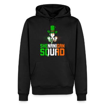 Escouade de trèfle Shenanigan Escouade de la Saint-Patrick - Sweat à capuche Premium bio Homme - noir - Devant - Nico (187cm)