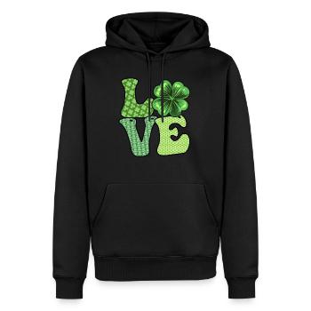 Les Irlandais adorent la Saint-Patrick - Sweat à capuche Premium bio Homme - noir - Devant - Nico (187cm)