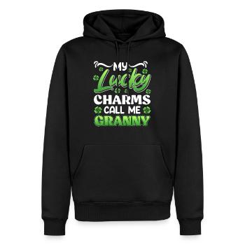 My Lucky Charms Call me Granny Oma - Männer Premium Bio Hoodie - Schwarz - Vorne - Nico (187cm)