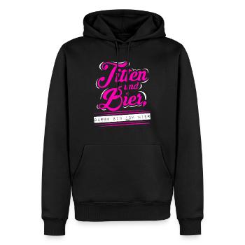 Feiern Saufen Titten und Bier Urlaub Party - Männer Premium Bio Hoodie - Schwarz - Vorne - Nico (187cm)