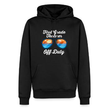 First Class Class Class Teacher off duty Holiday Teacher - Men’s Premium Organic Hoodie - black - Front - Nico (187cm)