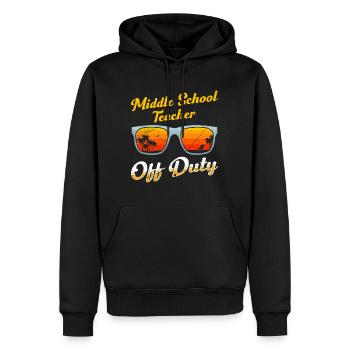 Mittelstufe Klassenlehrer off duty Ferien Lehrer - Männer Premium Bio Hoodie - Schwarz - Vorne - Nico (187cm)