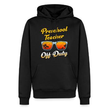 Vorschule Kindergarten Erzieher off duty Lehrer - Männer Premium Bio Hoodie - Schwarz - Vorne - Nico (187cm)