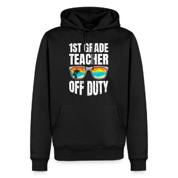 Enseignant de première année Enseignant en congé - Sweat à capuche Premium bio Homme - noir - Devant - Nico (187cm)