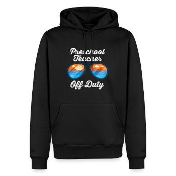 Vorschule Kindergarten Erzieher off duty Lehrer - Männer Premium Bio Hoodie - Schwarz - Vorne - Nico (187cm)